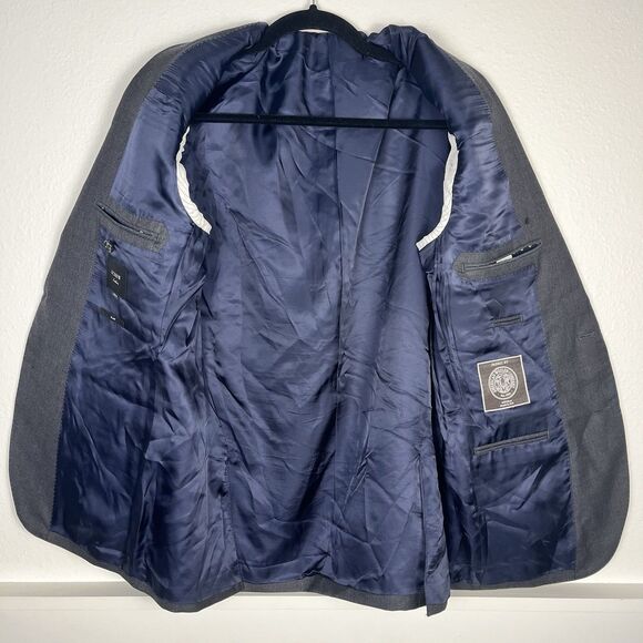 J.Crew Ludlow Blazer Men’s Size 38S Slim Gray Moon Wool Cotton Unstructured - Picture 4 of 9